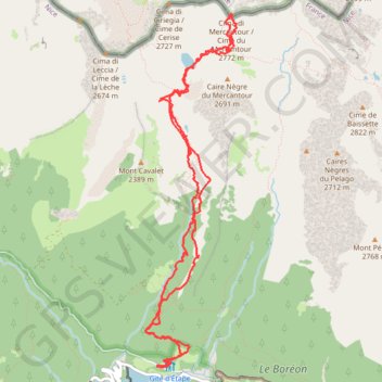 Cime du Mercantour GPS track, route, trail