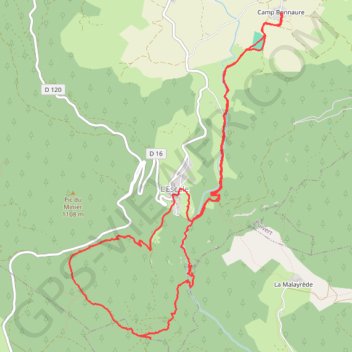 Puivert - La balade au Maquis de Picaussel GPS track, route, trail