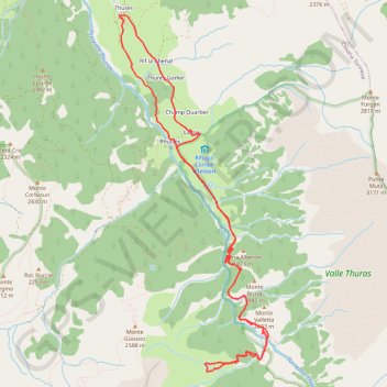Thures Val de Thures Ruilles Thuras Val Clausis GPS track, route, trail