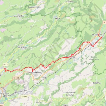 La Via Arverna (Vic-sur-Cère - Aurillac) GPS track, route, trail