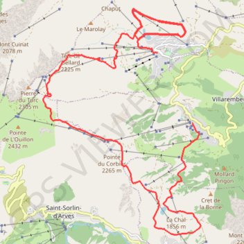 E4 La Toussuire Le Corbier GPS track, route, trail