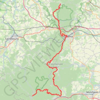 GR53 De La Petite-Pierre au Donon (Bas-Rhin) GPS track, route, trail