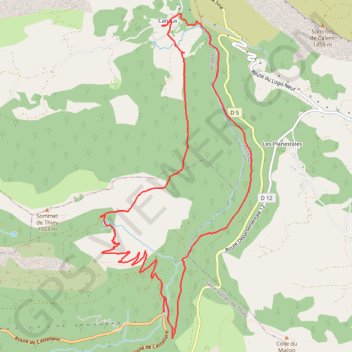 Vallon de Nans, Canaux, Montagne de Thiey GPS track, route, trail