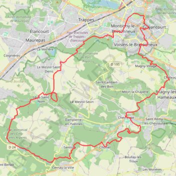 Saint-Quentin-Vaux de Cernay - Chevreuse GPS track, route, trail