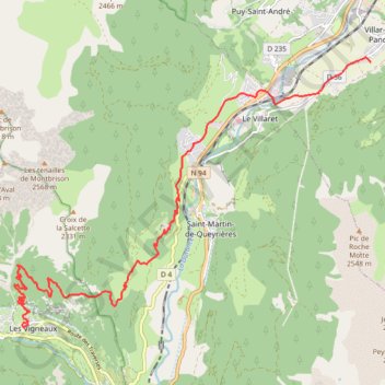 Villar-Saint-Pancrace - Les Vigneaux GPS track, route, trail