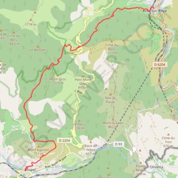 Breil-sur-Roya > Sospel (Via Alpina) GPS track, route, trail