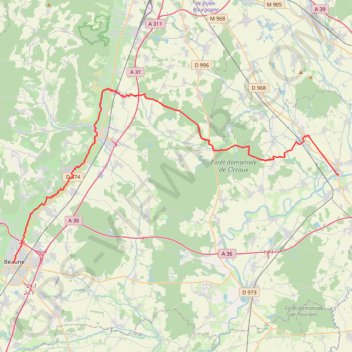 Saint-Jean-de-Losne à Beaune GPS track, route, trail