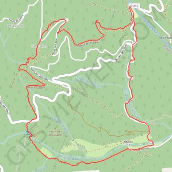 Gounier Abeau Sabuscles GPS track, route, trail