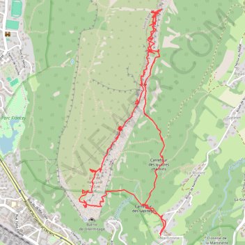 Le Néron en boucle depuis Narbonne (Chartreuse) GPS track, route, trail