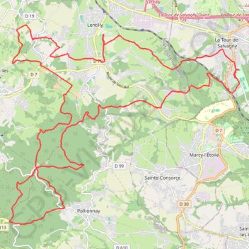 La Tour-de-Salvagny GPS track, route, trail