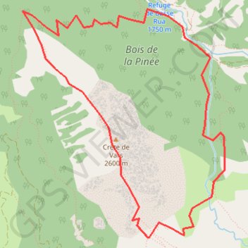 Crête de Vars GPS track, route, trail
