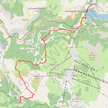 J13 TO Denchère-Mizoën-16202027 GPS track, route, trail