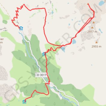 Cerces Laval Lac Blanc Chardonnet GPS track, route, trail