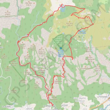 Gorges d'Héric - Col de Bertouyre - belvédère Caroux - sommet du Caroux - Hameau de Douch - Hameau d'Héric GPS track, route, trail