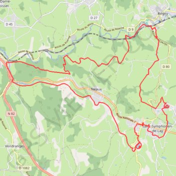 Au creux des Vallées du Gand de l'Ecoron et du Rhins - Saint-Symphorien-de-Lay GPS track, route, trail