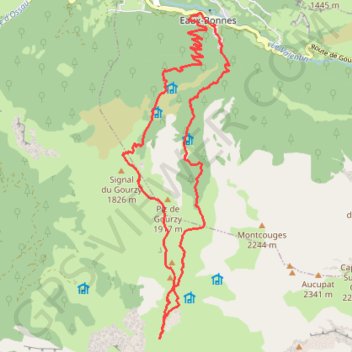 Le Col de Lurdé - Eaux-Bonnes GPS track, route, trail