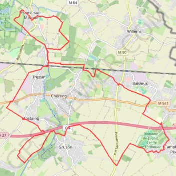 Découverte du Val de Marque - Gruson GPS track, route, trail