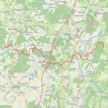 De Saint-Lothain à Commenailles GPS track, route, trail