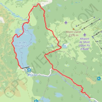 TOUR DU LAC DES BOUILLOUSES GPS track, route, trail