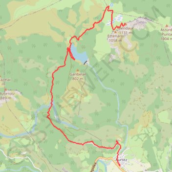 Auritz - Mendaur GPS track, route, trail