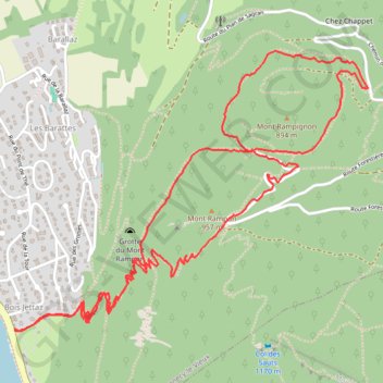 Tour du Rampignon et du Rampon GPS track, route, trail