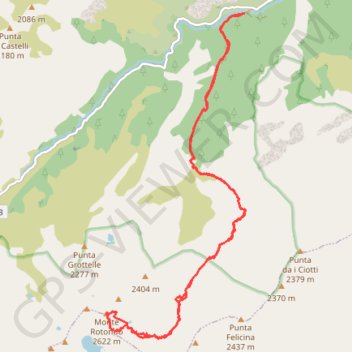 Monte Rotondo via Riviseccu GPS track, route, trail