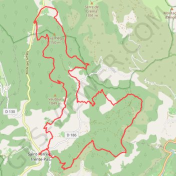 La trace du renard GPS track, route, trail