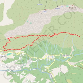 Traversée des Miroirs depuis Gréolières GPS track, route, trail