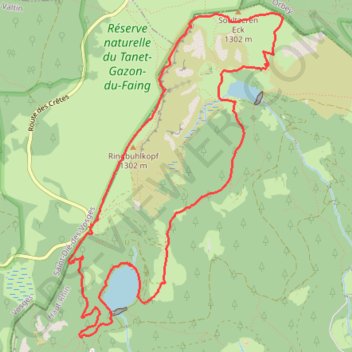 Lac vert et lac des truites GPS track, route, trail