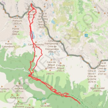 Tête des Tablasses GPS track, route, trail