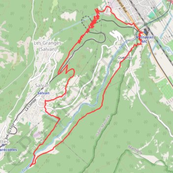 Circuit 2 Défi des Gorges du Trient - Espace Randotrail Vallée du Trient GPS track, route, trail