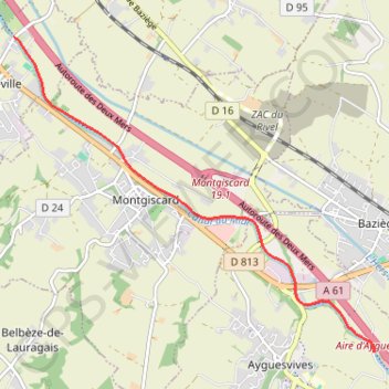 Canal du Midi - Donneville - Écluse du sanglier GPS track, route, trail