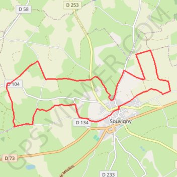 Les Cordeliers GPS track, route, trail