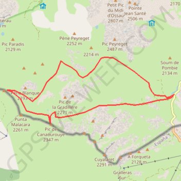 Tour Gradillere GPS track, route, trail