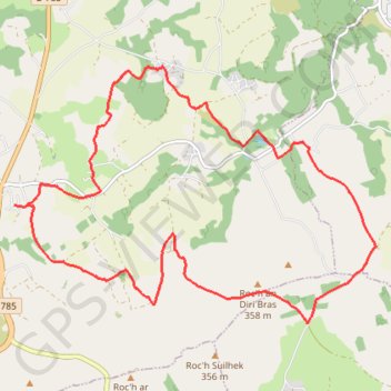 Abbaye du Relec - Plounéour Ménez GPS track, route, trail