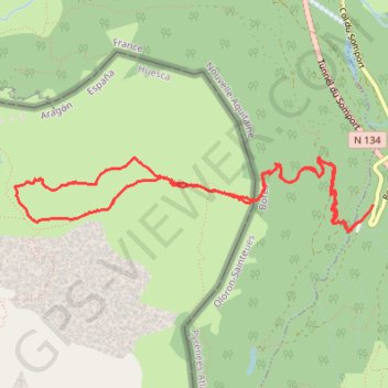 Lac d'Estaens depuis le Sansannet GPS track, route, trail
