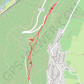 Le Haut-Barr, le Grand Geroldseck GPS track, route, trail