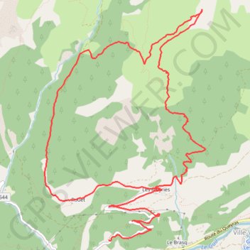 Au dessus du Col de la Creche GPS track, route, trail