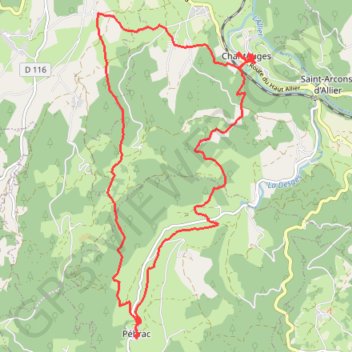 Chanteuges Pebrac GPS track, route, trail