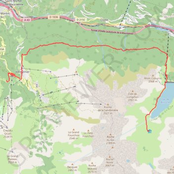 Tour du Mont Thabor, j7a, de Valmeinier au refuge des Marches GPS track, route, trail