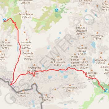 Rando Pyrénées - Jour 2 GPS track, route, trail
