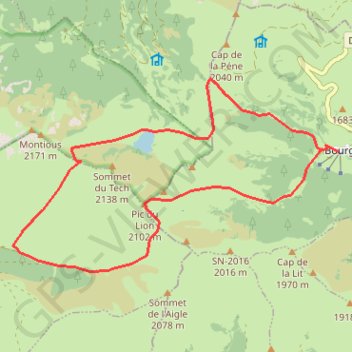 Sommet du Jambet par les trois vallées GPS track, route, trail