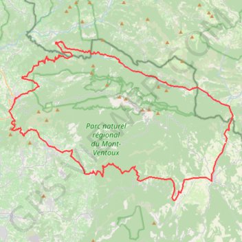 Tour du Ventoux par col de Veaux et col de la Madeleine GPS track, route, trail