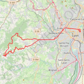 L’automne 🍁 dans les Monts du Lyonnais GPS track, route, trail