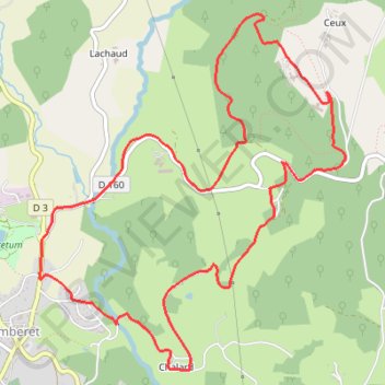 Les Roches de Scœux - Chamberet GPS track, route, trail