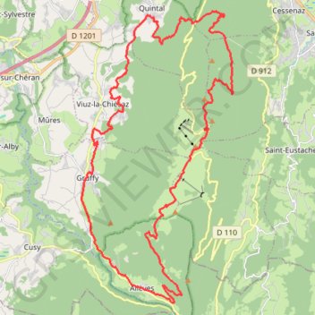Le Crêt de Chatillon GPS track, route, trail