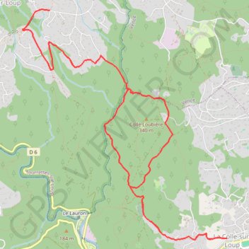 La Colle-sur-Loup - Tourrettes-sur-Loup GPS track, route, trail