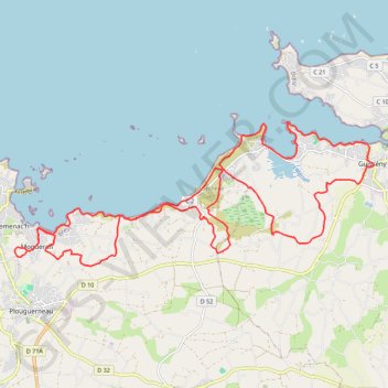 Plouguerneau GPS track, route, trail