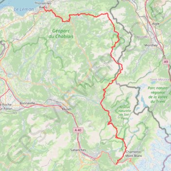 Léman - Mont-Blanc GPS track, route, trail