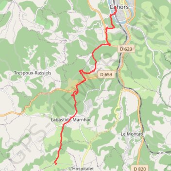 Cahors - Trigodina GPS track, route, trail